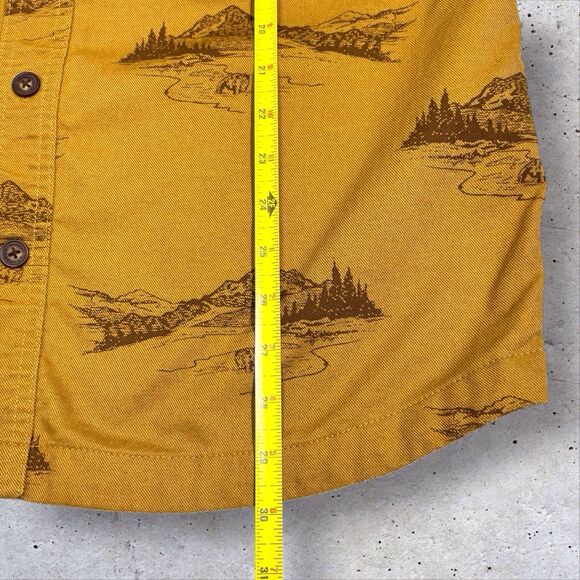 Alaskan Hardgear Flannel Shirt Mens Medium Mountain AOP Long Sleeve Button - Picture 7 of 10